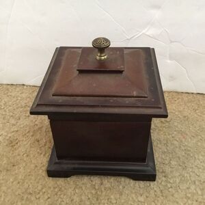 Vintage Wooden Cherry‎ Tone Music Jewelry/Ring Box=BOMBAY=NR